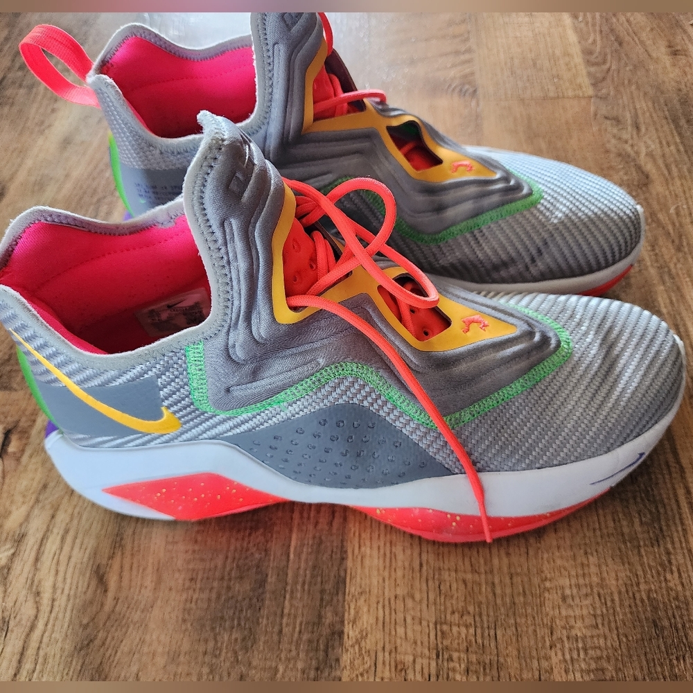 Nike Lebron Soldier XIV 14 Smoke Grey/Laser Orange Mens Size 12